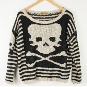LF Katsumi Stripped Skull Sweater